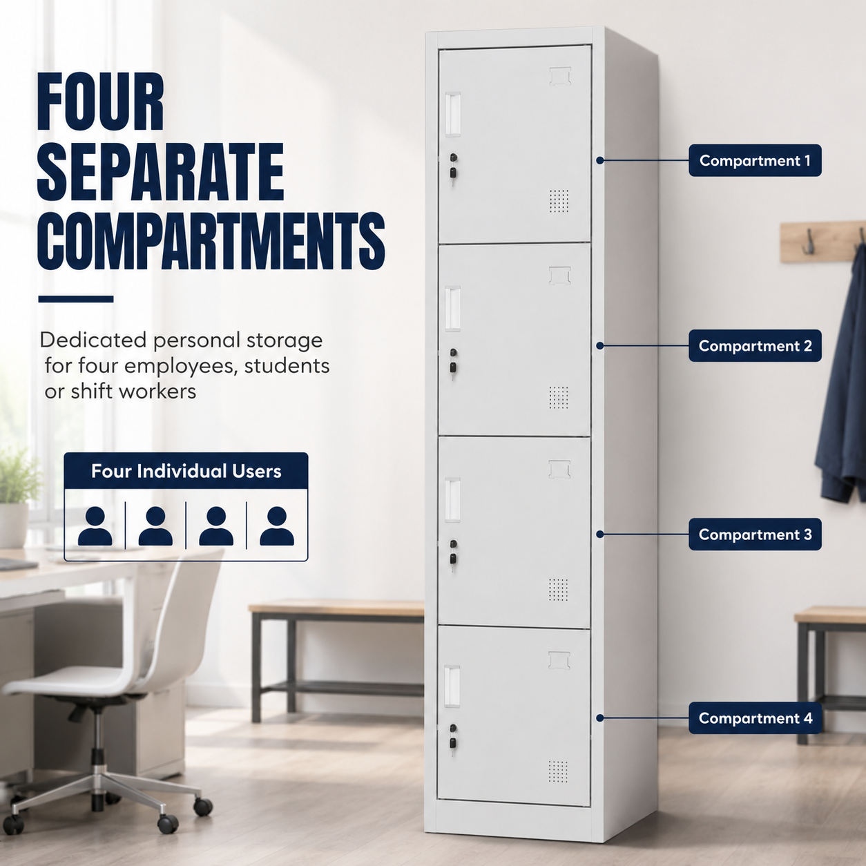 TreeJar 4 door locker Skyland STEL  SSL-4 - view 2